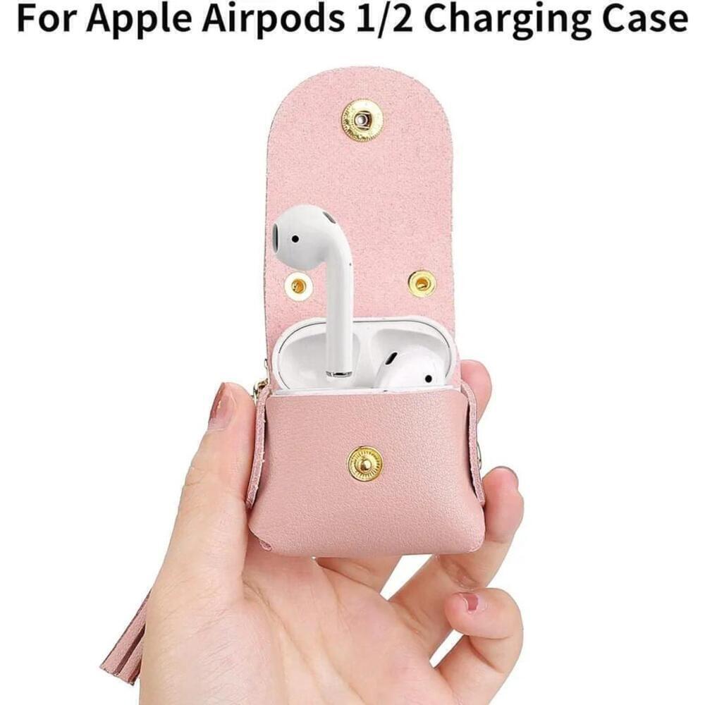 Earbud Case Keychain In Pink - Picture 3 of 5